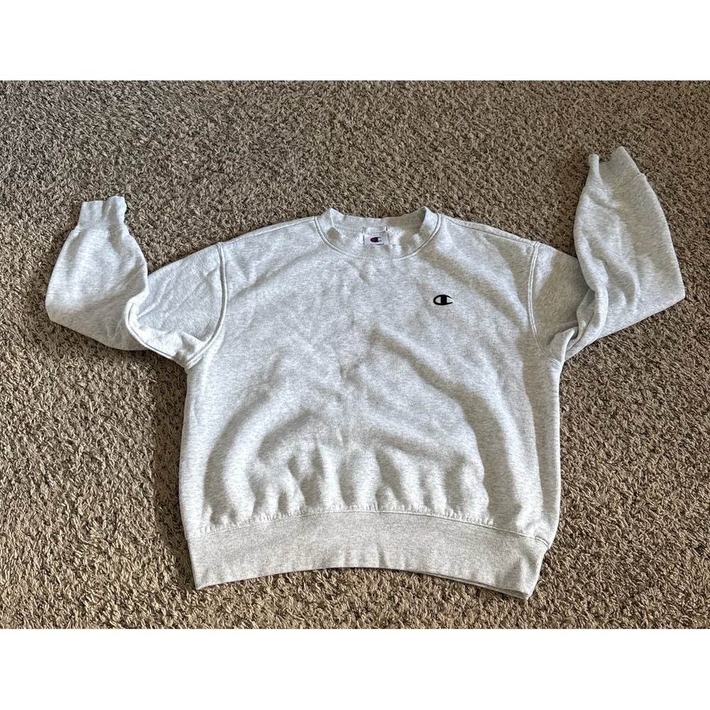 Champion Women's Gray Pullover Crewneck Sweatshirt Size Large